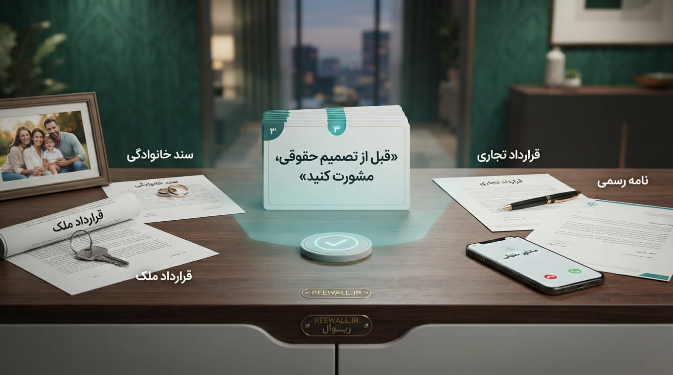 چه زمانی باید با وکیل مشورت کنیم؟ ۱۰ موقعیتی که مشاوره حقوقی می‌تواند مهم باشد