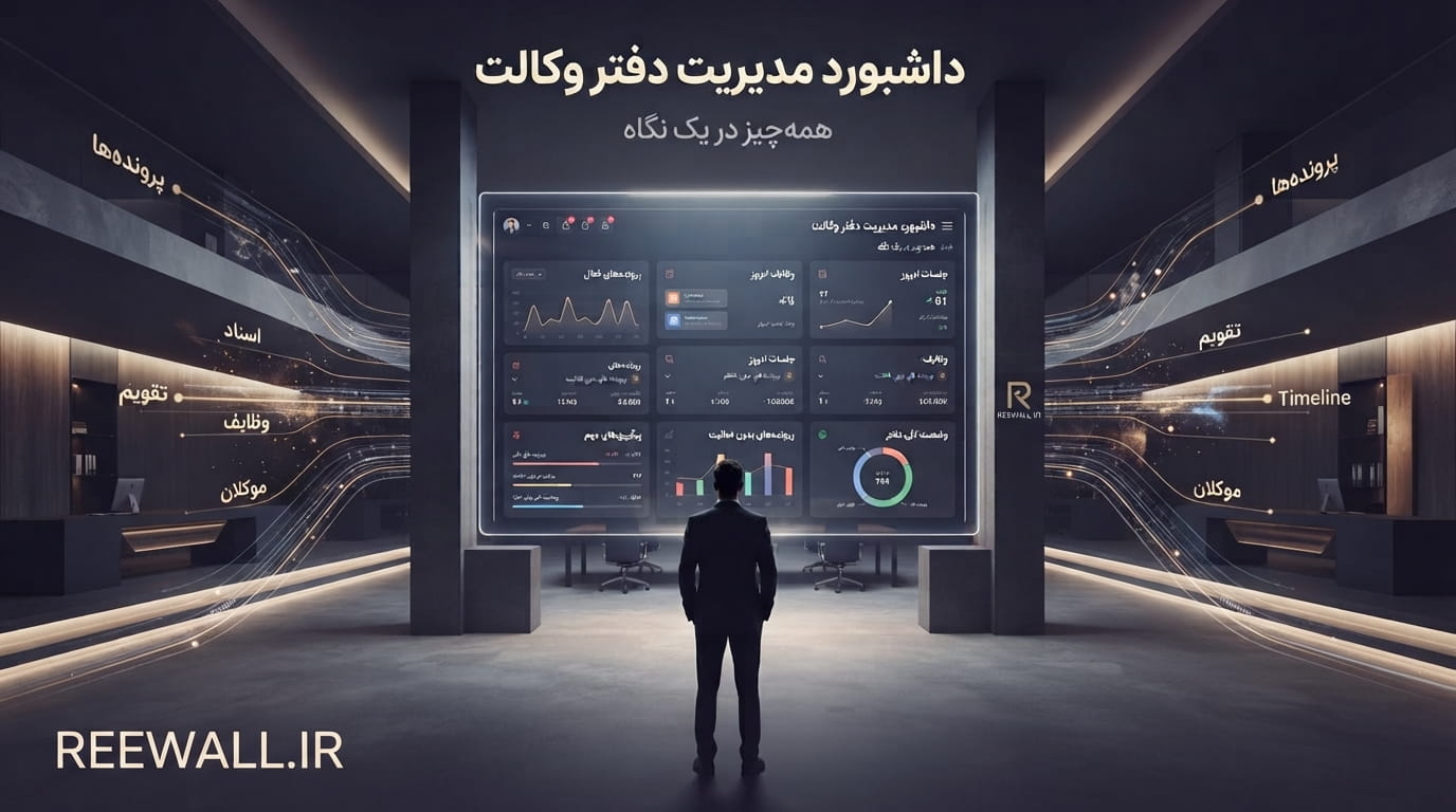 داشبورد مدیریت دفتر وکالت چیست؟ راهنمای طراحی مرکز کنترل یک دفتر حقوقی هوشمند