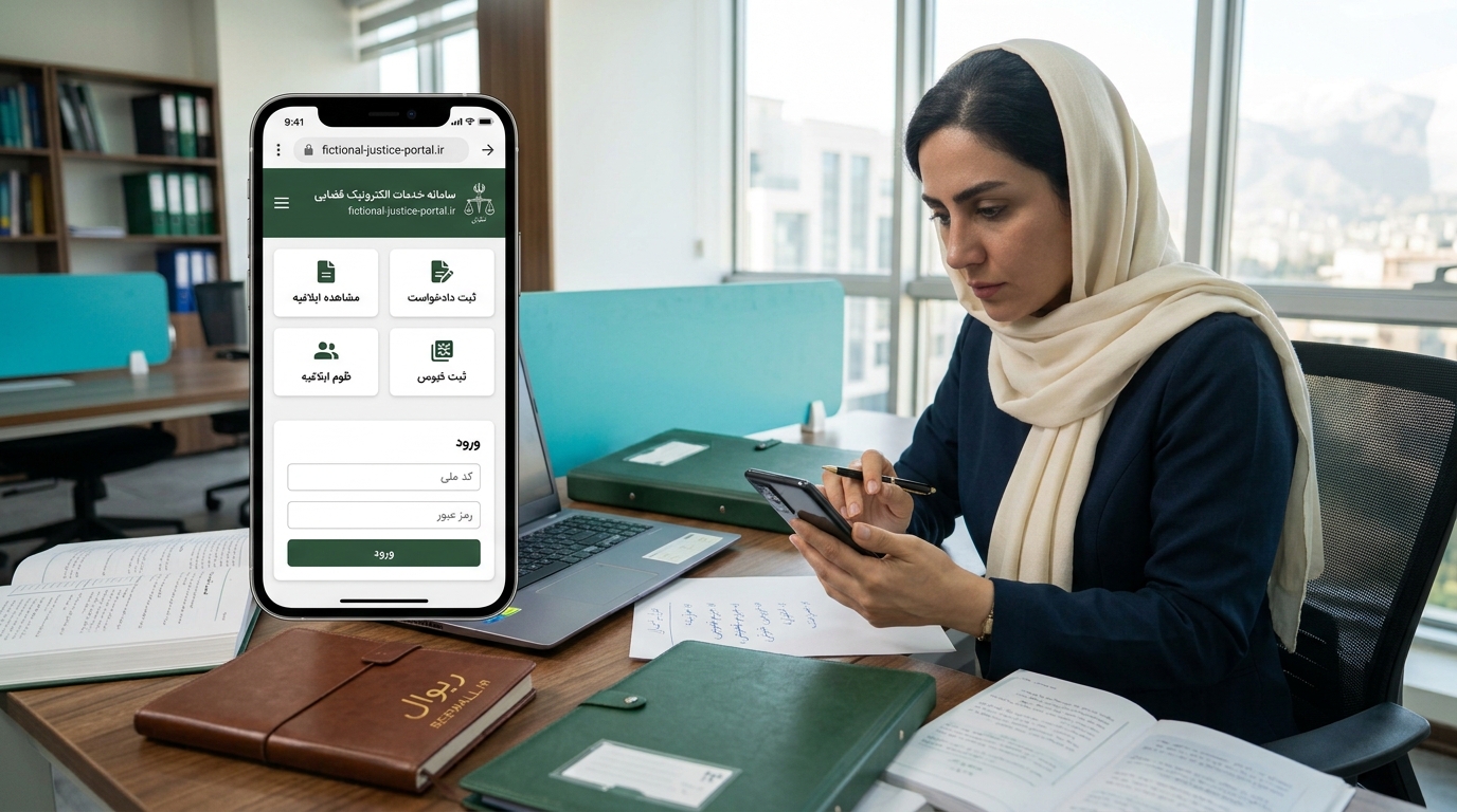 ورود به سایت عدل ایران با موبایل؛ مشاهده ابلاغیه و پیگیری امور قضایی