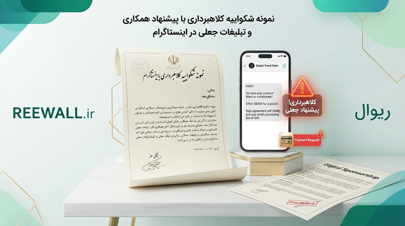 نمونه شکواییه کلاهبرداری با پیشنهاد همکاری و تبلیغات جعلی در اینستاگرام
